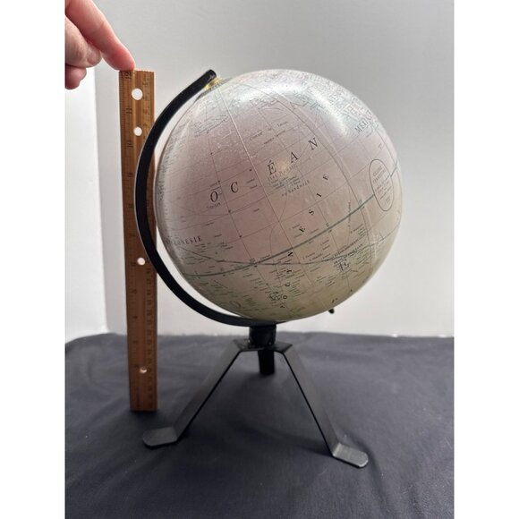 Vintage Globe Terrestre Geographes - Editures Paris France With Metal Stand - Picture 6 of 10